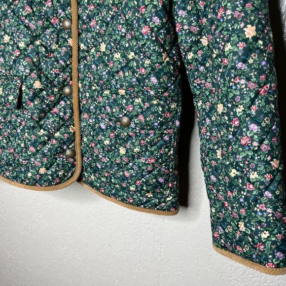 Polo Ralph Lauren Girls EUC Floral Print Floral Quilted Coat Large - Picture 3 of 7